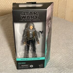 Star Wars Rogue One Jyn Erso Figure - Black and Gray